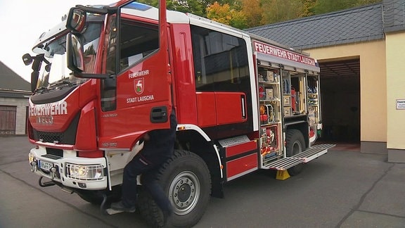 Feuerwehrauto Feuerwehr in Lauscha