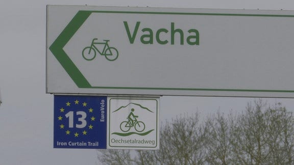 Schild des Fahrradweges