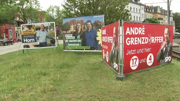 Wahlplakate in Erfurt
