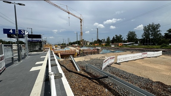 Baustelle Bahnhof Gößnitz