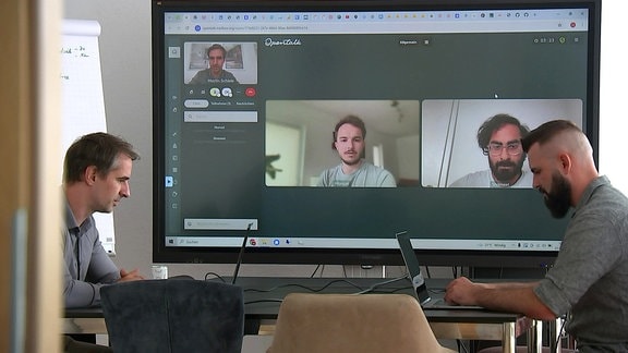 Videokonferenz in einer It-Firma