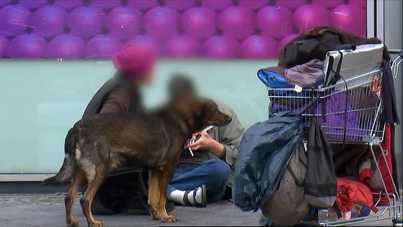 Obdachlose auf der Straße