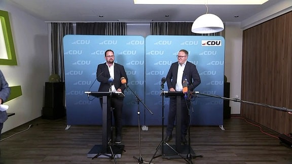 Pressekonferenz der CDU in Oberhof