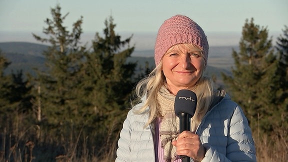 Heike Ziepke auf dem Schneekopf 