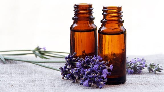 Lavendel Aromaöl in Glasflaschen