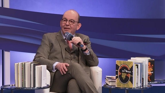 Denis Scheck im ARD Forum auf der Leipziger Buchmesse 2023