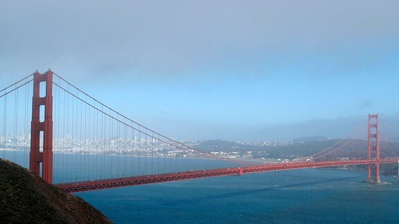 Die Golden-Gate Brücke.