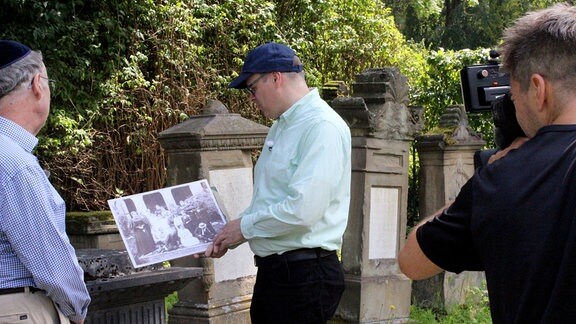 Auf dem jüdischen Friedhof in Meiningen