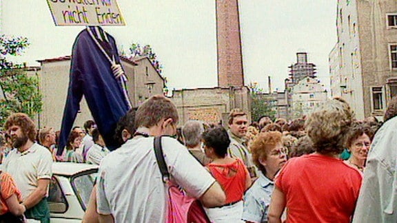 Pentaconmitarbeiter fürchten um Arbeitsplätze, Frühjahr 1990