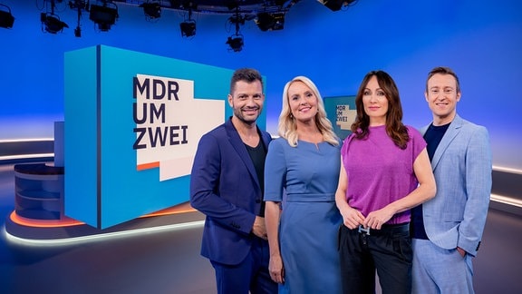 "MDR um 2"-Moderationsteam (v.l.n.r.): Stefan Bernschein, Anja Petzold, Susi Brandt und Marco Pahl
