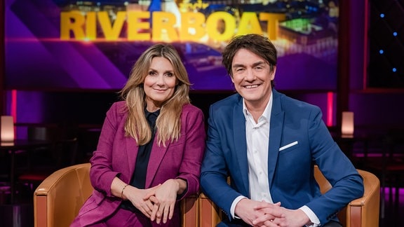 Das Riverboat-Moderatoren-Duo Kim Fisher und Matze Knop.