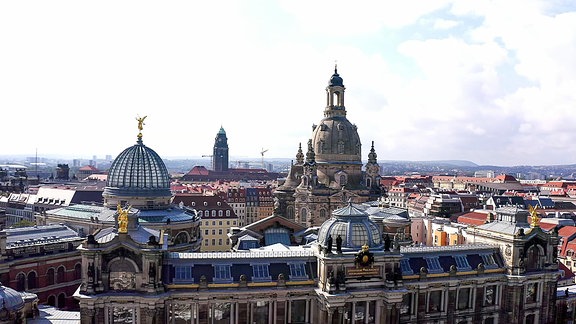 Blick über die Dresdener Altstadt.