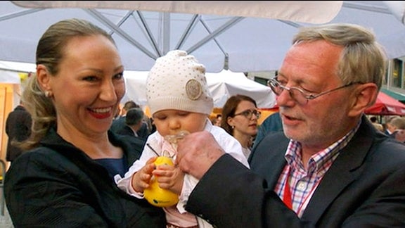 Hans-Peter Wodarz mit Frau und Tochter Sophia-Elisabeth