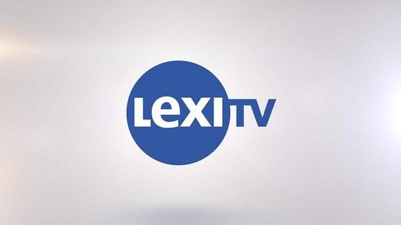 Sedungslogo Lexi: TV Weiße Schrift "LEXI" in blauem Kreis. Daneben in blauer Schrift "TV"