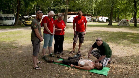 Erste-Hilfe-Kurs auf dem Campingplatz