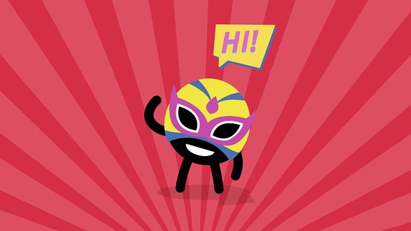 Figur von MDR TWEENS mit Spruchblase "Hi!"