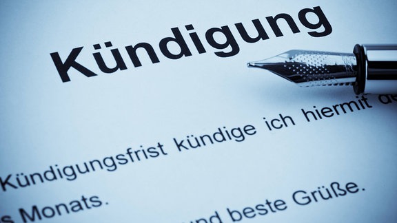 Eine Kündigung für Arbeitsplatz oder Abonnement in deutscher Sprache