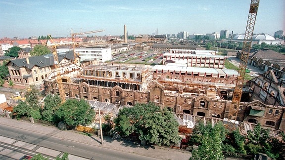 Bau der MDR-Zentrale in Leipzig