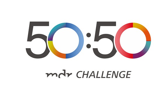Grafik mit zweimal die Zahl 50, darunter steht der Schriftzug MDR Challenge