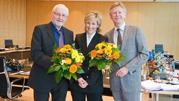v.l.: Dr. Jürgen Weißbach, Prof. Karola Wille, Dr. Karl Gerhold