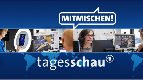 Key Visual zu Mitmischen bei der Tagesschau