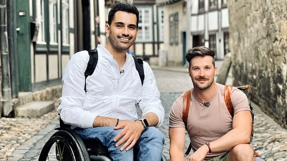 Tan Caglar und Simon Hegewald unterwegs in Quedlinburg