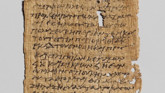 Papyrus in griechischer Schrift