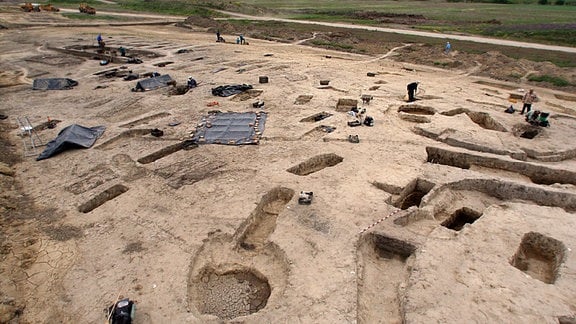 Ausgrabungsarbeiten der Eötvös-Loránd-Universität auf dem awarischen Gräberfeld (6.-9. Jahrhundert u.Z.) von Rákóczifalva, Ungarn, im Jahr 2006