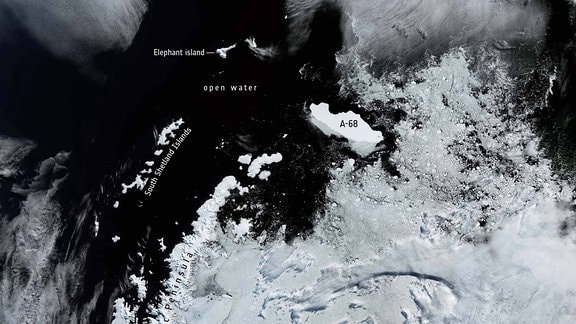 Copernicus-Aufnahme der Antarktis und ihres Meereises