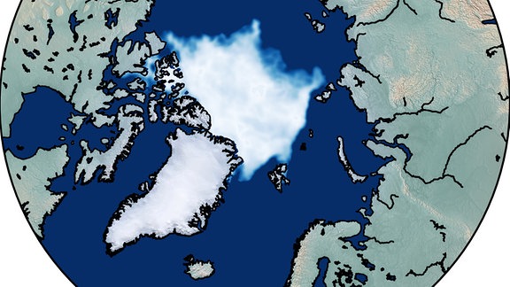 Meereisflächen am Ende des arktischen Winters im September 2019