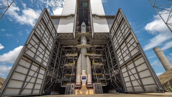 Vollständig montierte Trägerrakete Ariane 6