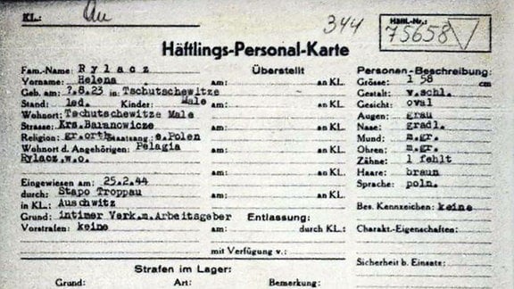 Mauthausen Häftlings-Personal-Akte