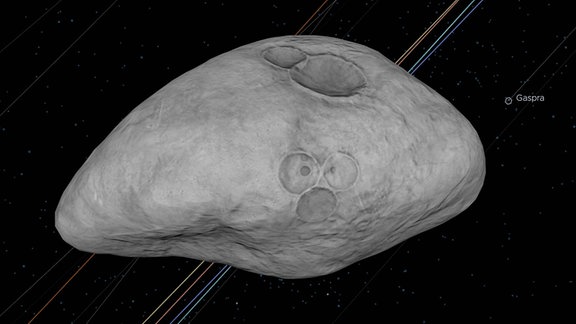 Illustration - Ein neu entdeckter Asteroid.