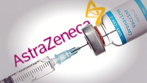 Bildmontage - AstraZeneca Impfstoff Corona