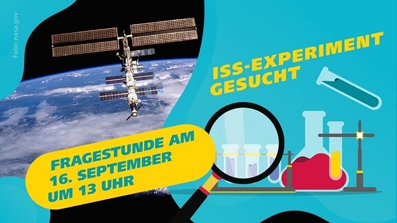 Experimente für die ISS gesucht. Teilnehmende können ihre Fragen in einer Online-Fragesession beim "Überflieger 2"-Projekt stellen.