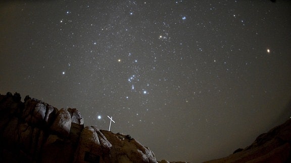 Wintersechseck, im Mojave Nationalpark in Californien.