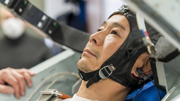Weltraumtourist Yusaku Maezawa beim Training