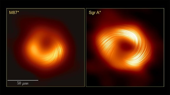 Schwarzes Loch im polarisierten Licht