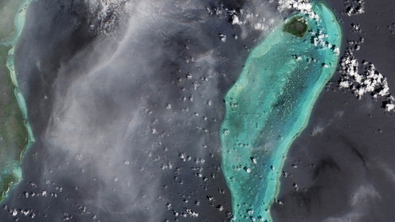 Sentinel-2C-Satellitenaufnahme vom Lighthouse Reef