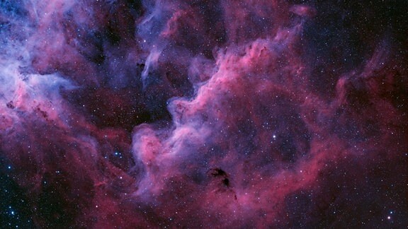 Kategorie: Sterne & Nebel  Vororte des Carina-Nebels © Ignacio Diaz Bobillo  Das Hauptobjekt auf diesem Bild ist ein Nebel, der als RCW 53c katalogisiert ist und nur selten von Astrofotografen aufgenommen wird.   Dies ist eine zweifarbige, schmalbandige Wiedergabe mit der HOO-Farbkanalzuordnung.  Aufgenommen mit einer QHY 600 Kamera, 1252mm f/7.2, 54 x 5-minütige Belichtungen in H-alpha und 61 x 5-minütige Belichtungen in OIII (5 Stunden 24 Minuten Gesamtbelichtung)  Standort: General Pacheco, Provinz Buenos Aires, Argentinien 