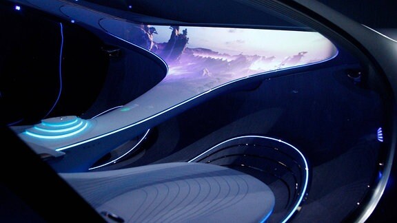 Futuristisches Auto-Cockpit 