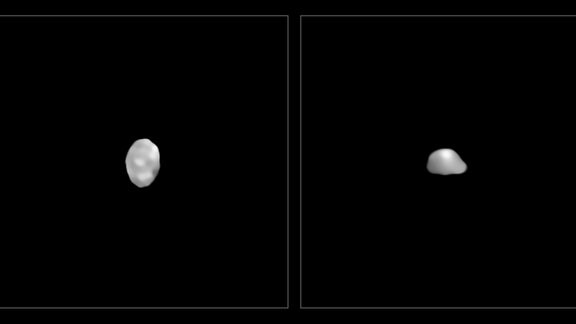 Diese Bilder wurden mit dem SPHERE-Instrument (Spectro-Polarimetric High-contrast Exoplanet REsearch) am Very Large Telescope der ESO im Rahmen eines Programms aufgenommen, das 42 der größten Asteroiden in unserem Sonnensystem untersuchte. Sie zeigen Kalliope und Psyche, die beiden dichtesten untersuchten Objekte, die eine Dichte von 4,4 bzw. 3,9 Gramm pro Kubikzentimeter aufweisen. Dies ist höher als die Dichte von Diamant (3,5 Gramm pro Kubikzentimeter).