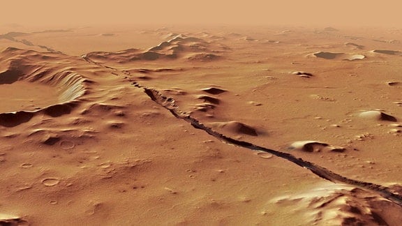 Graben der Cerberus Fossae auf dem Mars