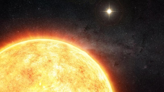 Wenn die Theorie bestätigt wird, könnte es zu Geburtszeiten so ausgesehen haben: Die Sonne mitsamt Gefährtin.