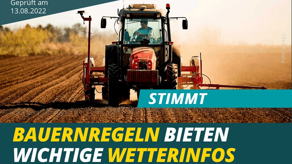 ️ Stimmt Bauernregeln bieten wichtige Wetterinfos MDR.DE