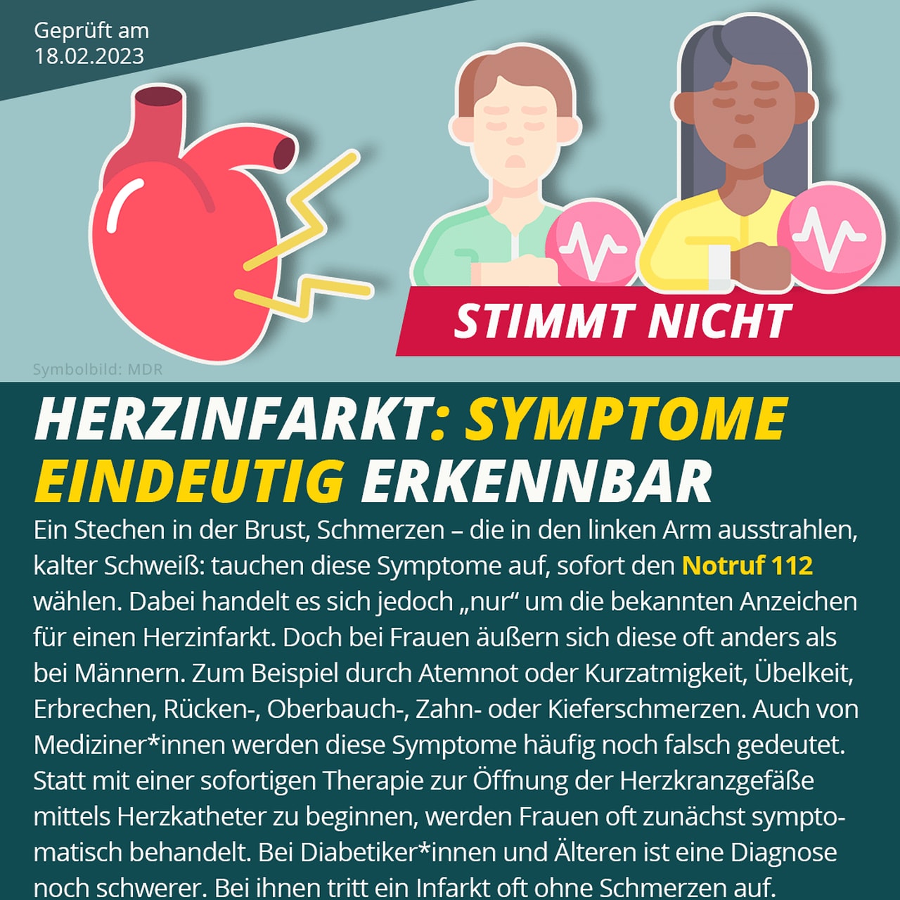 Herzinfarktsymptome bei Männern