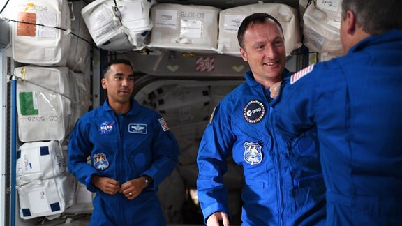 Astronaut Matthias Maurer auf der ISS