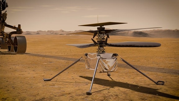Ein Helikopter auf dem Mars