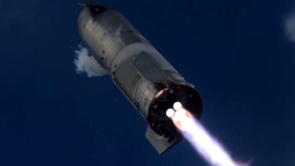 Die Rakete Starship SN10 von SpaceX