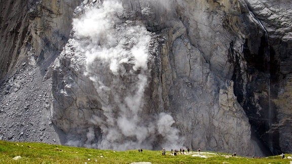 Bergsturz am Eiger in Grindelwald.